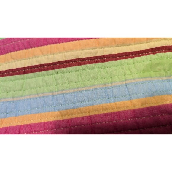 Rainbow Quilt Homemade‎ With Machine 84" X 84" & 2 Shams Full - Queen With Case - Picture 13 of 16